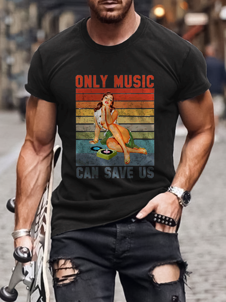 

Outdoor Crew Neck Shirts & Tops, Black, Men's t-shirts