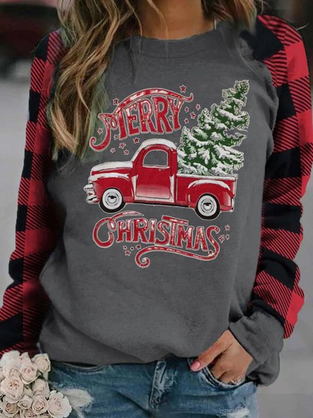 

Merry Christmas Rustic Truck Women's Sweatshirts, Gray, Hoodies&Sweatshirts