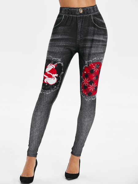 

Regular Fit Cotton Blends Leggings, As picture, leggings