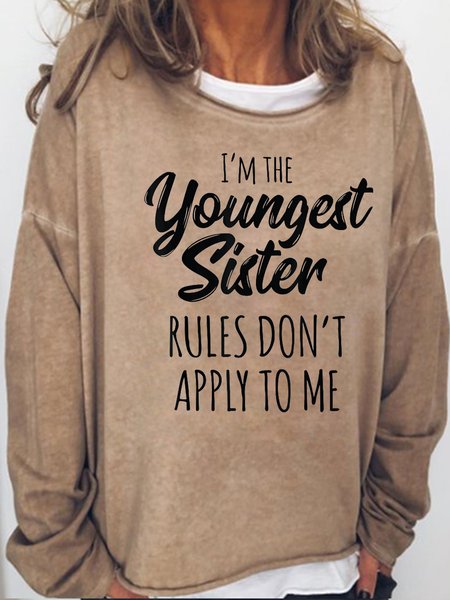 

Sisiter Funny Casual Sweatshirt, As picture, Hoodies&Sweatshirts