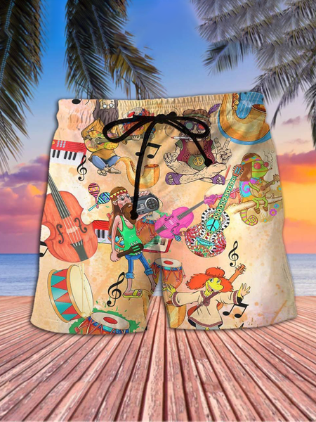 

Printed Pants, Multicolor, Men's shorts