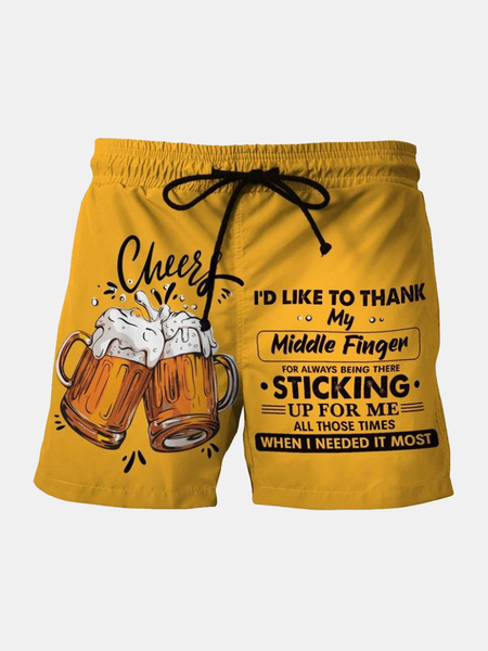 

Vintage Pants, Yellow, Men's shorts