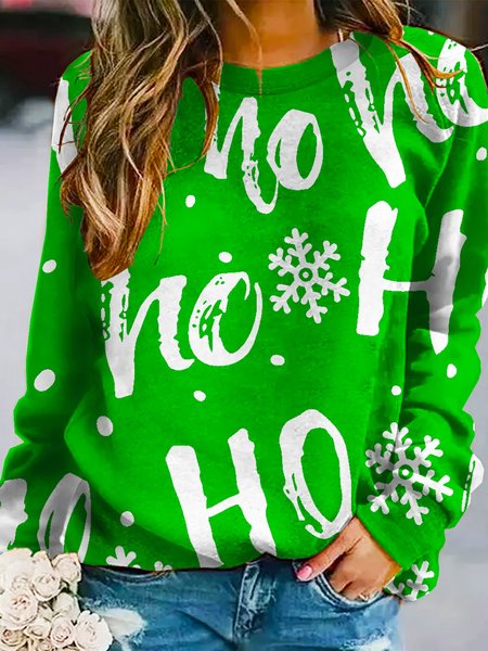 

Funny Letter Christmas Women's sweatshirt, Green, Hoodies&Sweatshirts