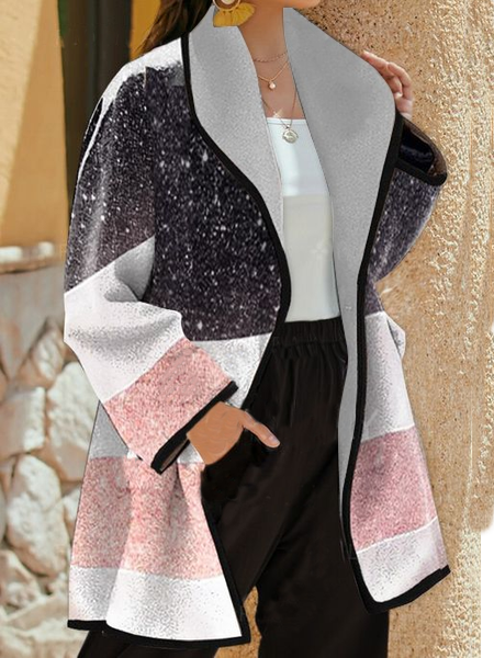 

Loosen Casual Outerwear, Multicolor, Outerwear