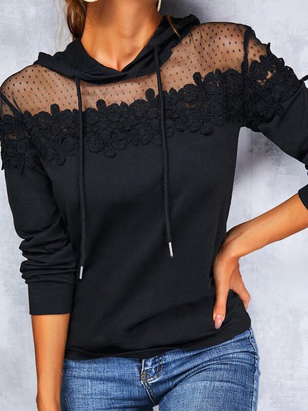 

Loosen Casual Sweatshirt, Black, Hoodies & Sweatshirts