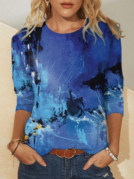 

Crew Neck Shirts & Tops, Blue, Hoodies&Sweatshirts