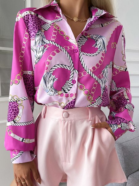 

Shirt Sleeve Casual Regular Fit Shirt, Rose red, Blouses and Shirts