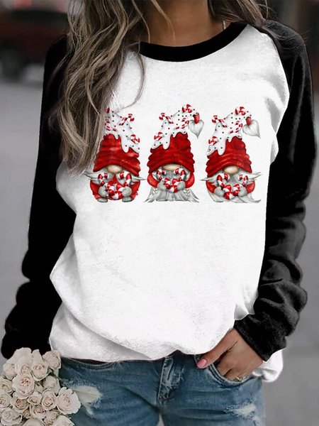 

Casual Long Sleeve Crew Neck Printed Sweatshirt, Multicolor, Hoodies & Sweatshirts