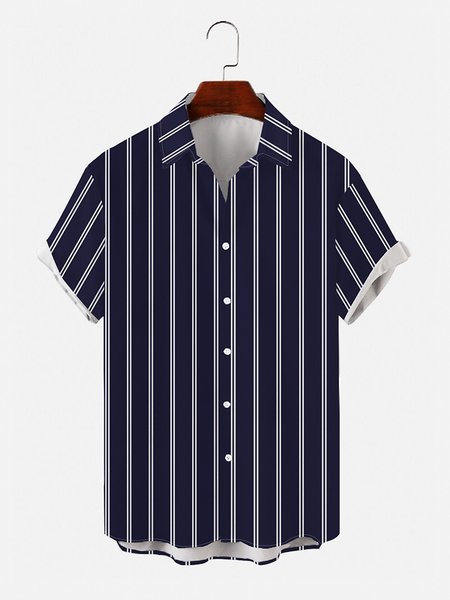 

Short Sleeve Casual Shirts & Tops, As picture, Men's Floral shirt