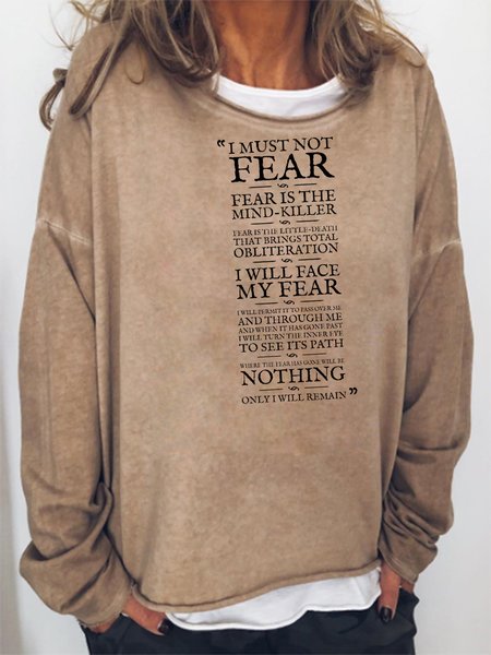 

Litany Against Fear Sweatshirt, Khaki, Hoodies&Sweatshirts