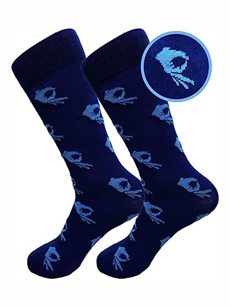 Personality Finger Cotton Socks, Deep blue, Socks