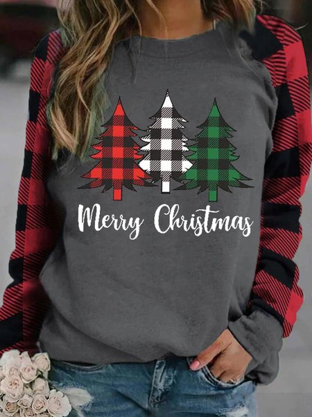 

Merry Christmas Tree Women's Sweatshirt, Gray, Hoodies&Sweatshirts