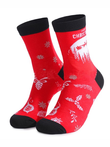 

Christmas Elk Socks, As picture, Underwear & Socks