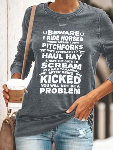 

Letter Cotton Blends Sweatshirt, Deep gray, Hoodies & Sweatshirts