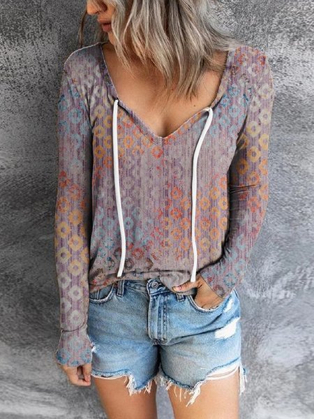 

Leopardo Cotone miscele Dolce Top, Blu viola, T-Shirts