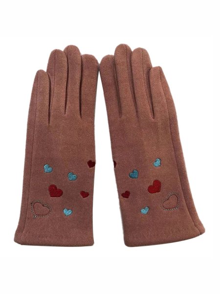 

Casual Fur Ball Bowknot Velvet Warm Gloves, Color4, Women Gloves