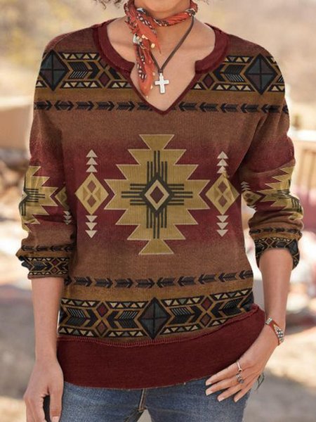 

Loosen Vintage Tribal Sweatshirt, Multicolor, Hoodies & Sweatshirts