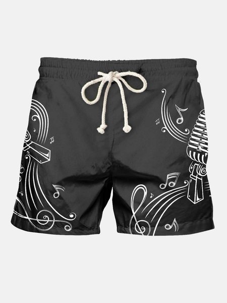 

Pockets Casual Shorts, Black, Men's shorts