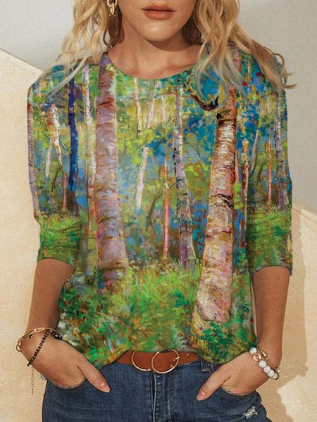 

Casual Loosen Cotton Blends Shirts & Tops, Green, Hoodies&Sweatshirts