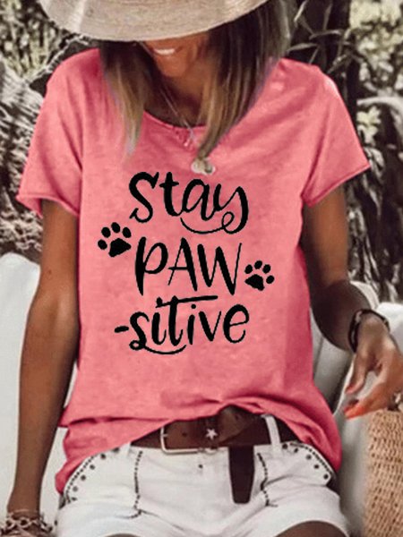 

Stay paw-sitive Women's T-shirt, Red, T-shirts