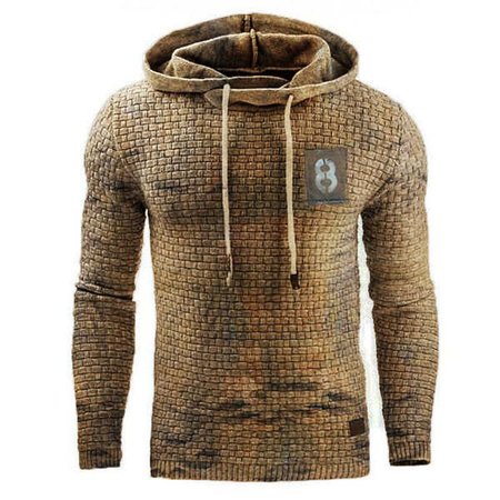 

Hooded Cotton Long Sleeve Sweatshirt, Tan, Hoodies