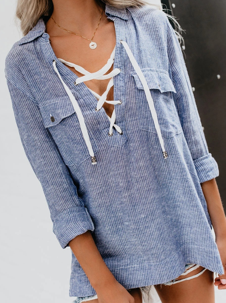

Striped Shirts & Tops, Blue, Blouses & Shirts