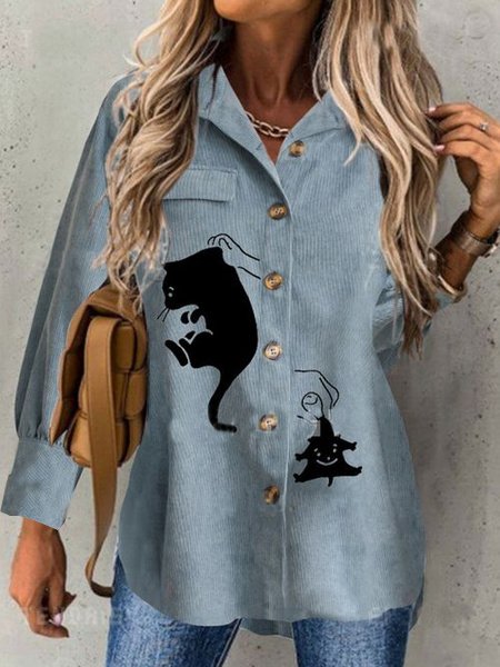 

Regular Fit Stand Collar Shirts & Tops, Blue, Blouses & Shirts