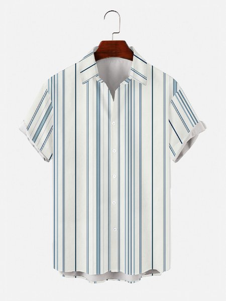 

Shirt Collar Short Sleeve Shirts & Tops, As picture, Men's Floral shirt