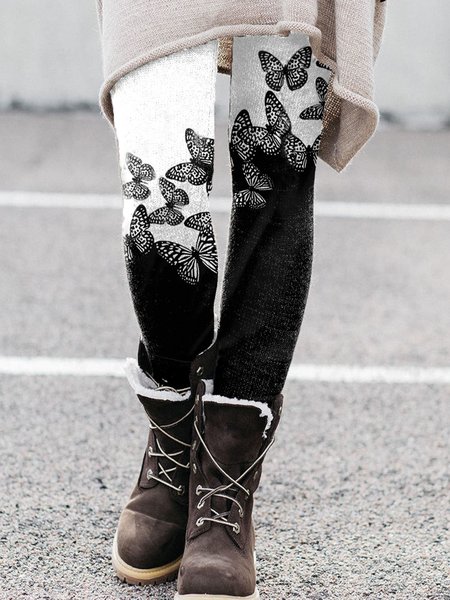 

Skinny Pants, Black-white, Leggings