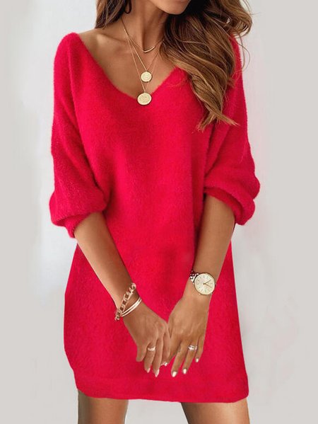 

Cotton Blends Basics Dresses, Red, Casual Dresses