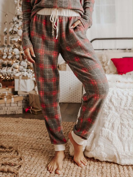 

Loosen Cotton Blends Pants, Multicolor, Pants