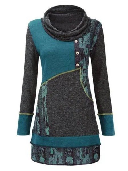 

Cowl Neck Casual Dresses, Multicolor, Mini Dresses