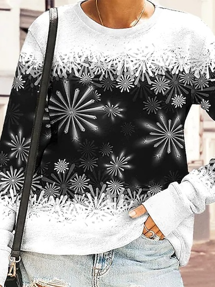 

Casual Regular Fit Cotton Blends Sweatshirt, Black-white, Sweatshirts & Hoodies