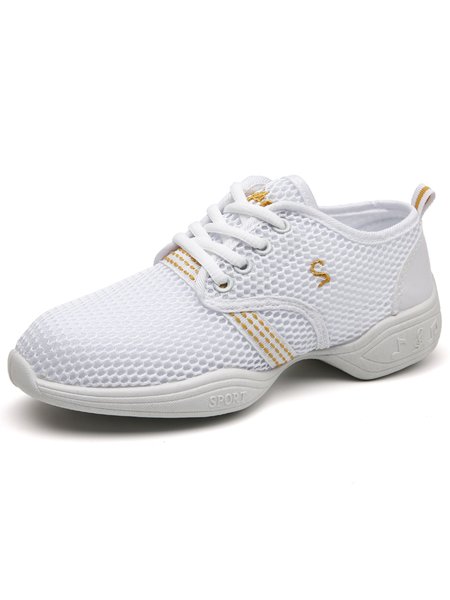 

Simple Plain Lace-up Sneakers, White, Sneakers
