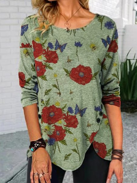 

Cotton Casual Shirts & Tops, As picture, T-Shirts