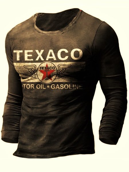 

Long Sleeve Casual Shirts & Tops, Brown, T-shirt