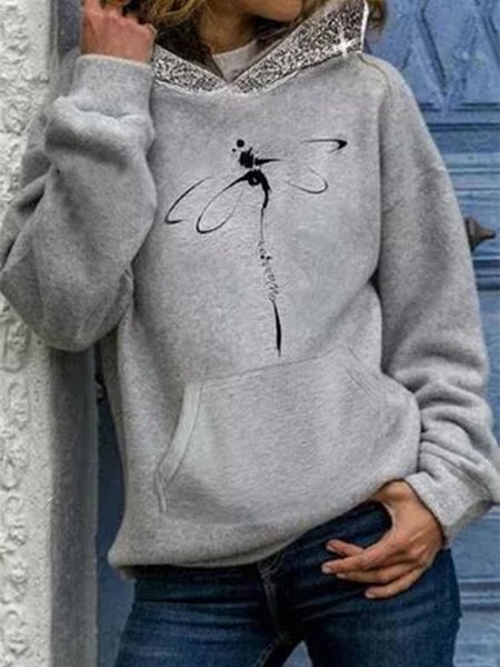 

Loosen Casual Sweatshirt, Light gray, Hoodies & Sweatshirts