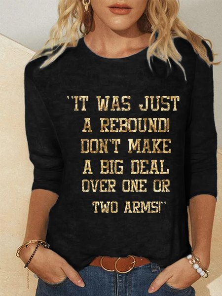 

Vintage Letter Crew Neck Shirts & Tops, Black, Tops