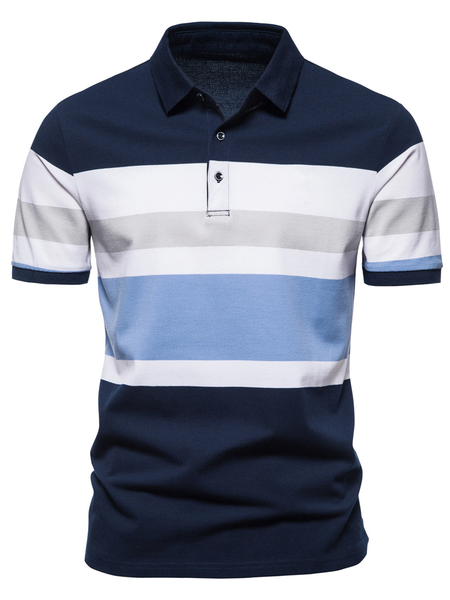 

Casual Short Sleeve Shirts & Tops, Navyblue, polo