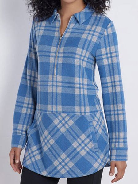 

Checked/Plaid Shirts & Tops, Blue, Tops