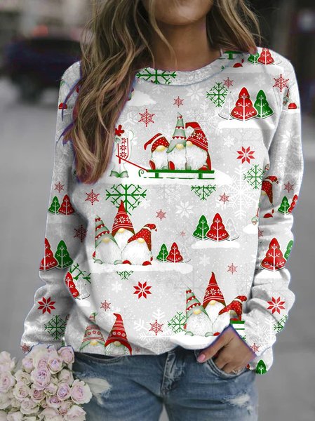

Christmas Gnomes Casual Sweatshirt, As picture, Hoodies&Sweatshirts