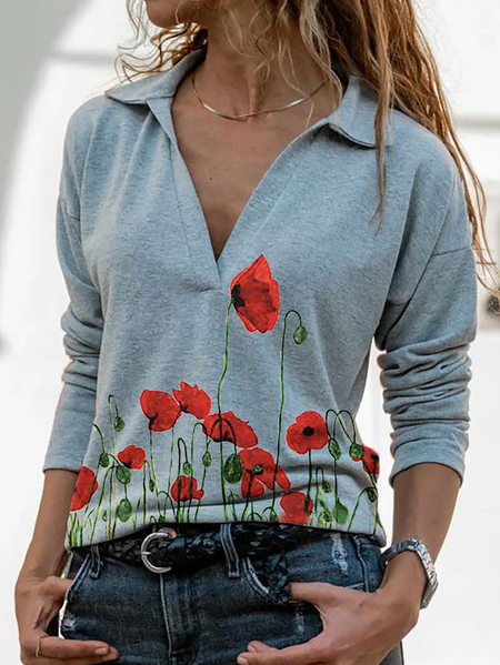 

Plus size Poppy Shirts & Tops, As picture, T-Shirts