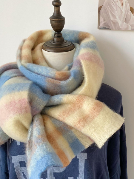 

Color Block Scarf, Aqua blue, Women Scarves & Shawls