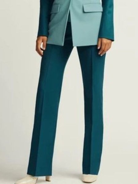

Work Formal Tailored Pants, As picture, Wide Leg Pants