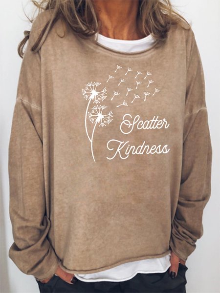 

Scatter Kindness Letter Sweatshirt, Khaki, Hoodies&Sweatshirts