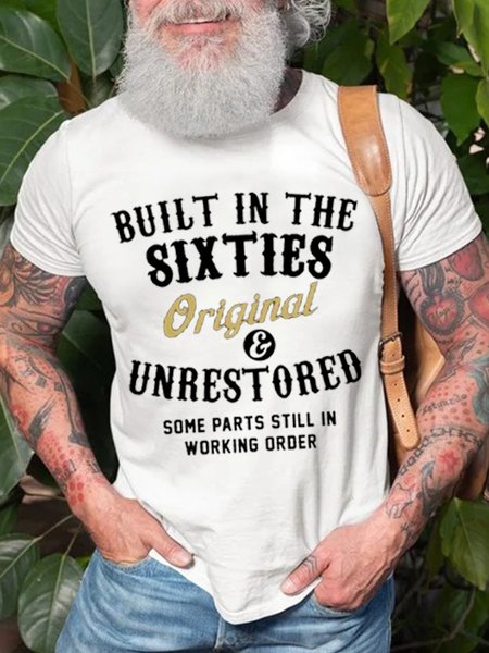 

Men's Built In The Sixties Printed T-shirt, White, T-shirts
