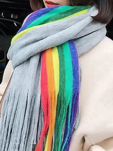 

Tie Dye Scarf, Light gray, Women Scarves & Shawls