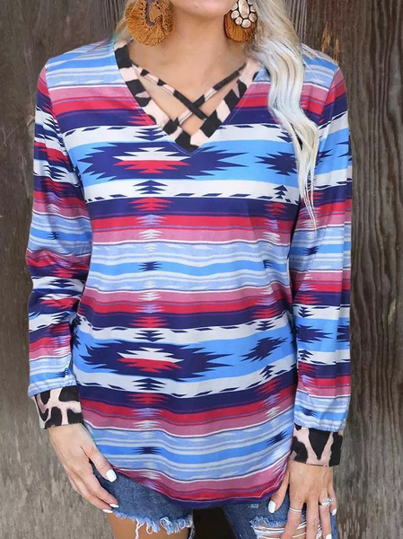 

Pastoral Raglan Sleeve Shirts & Tops, Multicolors, Long sleeve tops