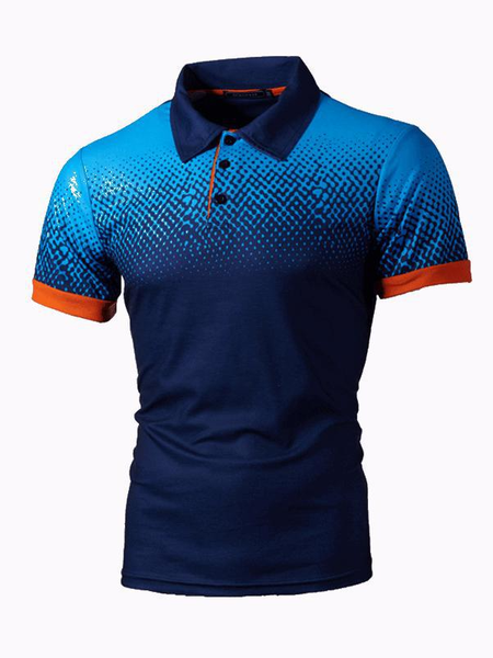 

Casual Short Sleeve Shirts & Tops, Blue, polo