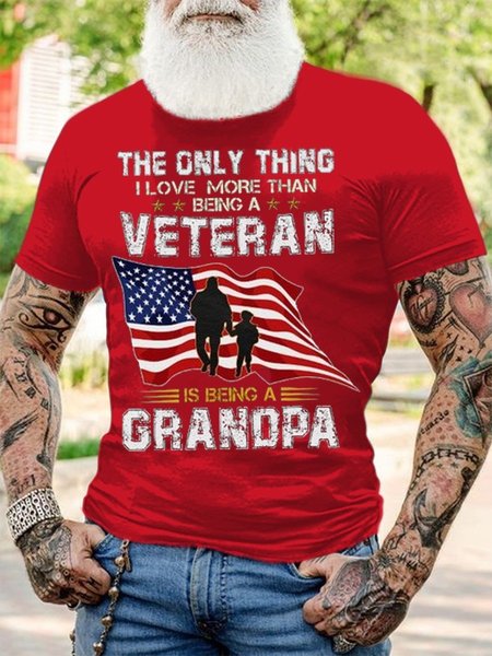 

Men's The Only Thing I Love More Than Beng A Veteran Shirts & Tops, Red, T-shirts